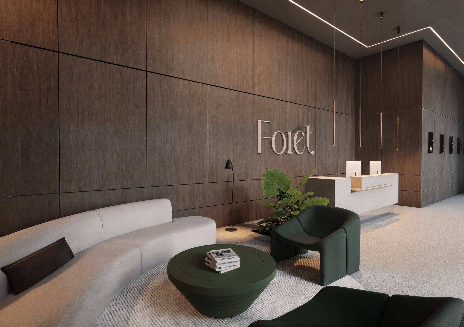 Lobby a doble altura de Forét