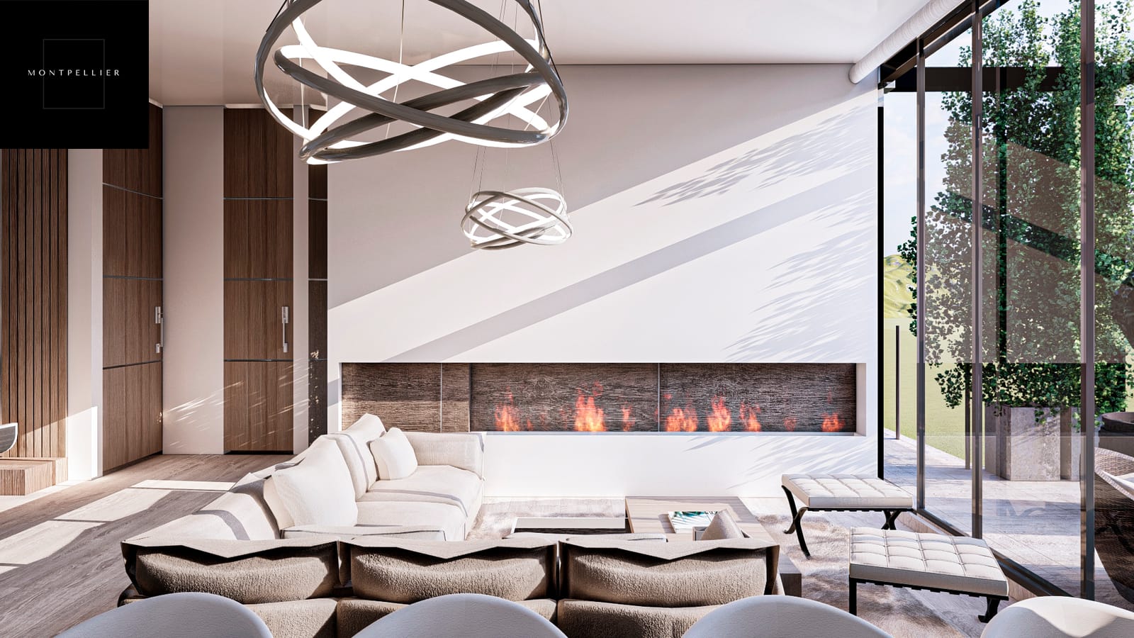 Sala con chimenea